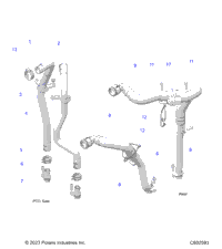 Engine, Oil Cooling Hoses