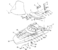 Hood Assembly Trail , Trail Deluxe 0952262, & European Trail De
