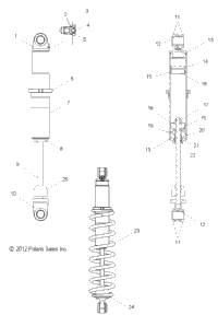 Suspension, Shock, Rear Track All Options (49Snowshockrear)
