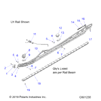 Suspension, Rail Beams, Lh/Rh, 3" Track Option