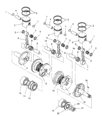 Piston & Crankshaft Rxl / 0930768 & Rxl Sks / 0930568