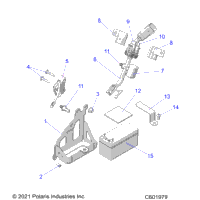 Electrical, Battery, Manual Start Power Up Components