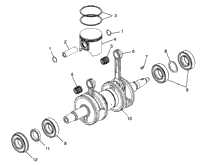 Piston & Crankshaft 600 Rmk 0980958 & European 600 Rmk
