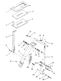 Shift Linkage Assembly Widetrak Lx 0952064 & European Widetrak Lx E95206