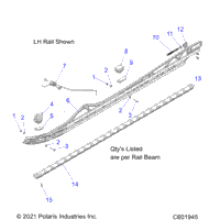 Suspension, Rail Beam Asm, Lh/Rh, 2.75" Track Option