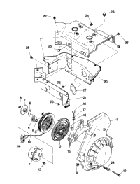 Blower Housing And Recoil Starter Trail