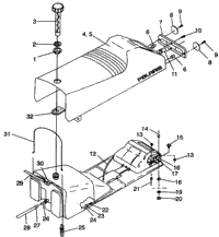 Seat & Gas Tank Assembly Storm E940782 & Storm Sks