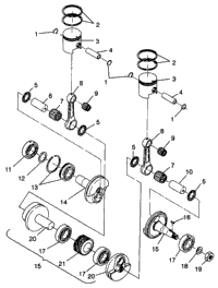 Piston & Crankshaft Widetrak Lx 0982065 & European Widetrak Lx