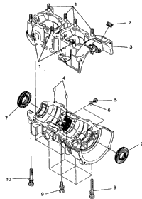 Crankcase Assembly 500 Efi 0942774 & Efi Sks 0942574
