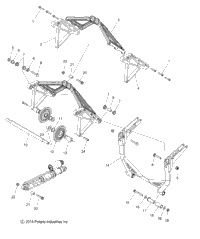 Suspension, Crank Asm., Rear