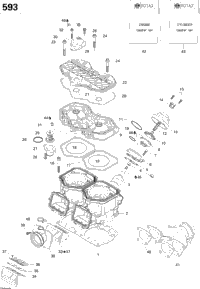 Cylinder, Exhaust Manifold, Reed Valve (593)