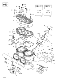 Cylinder, Exhaust Manifold, Reed Valve