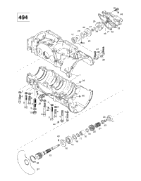 Crankcase, Rotary Valve, Water Pump (494)