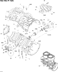 Crankcase, Water Pump And Oil Pump