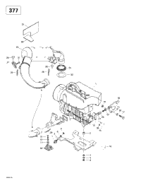 Engine Support And Muffler (377)