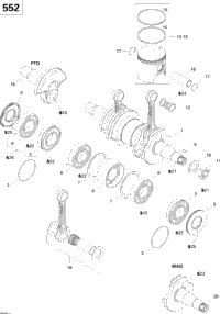 Crankshaft And Pistons (552)