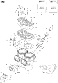 Cylinder, Exhaust Manifold And Reed Valve 593