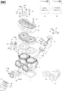 Cylinder, Exhaust Manifold And Reed Valve 593
