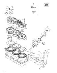 Cylinder, Exhaust Manifold (699)