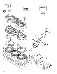 Cylinder, Exhaust Manifold (699)