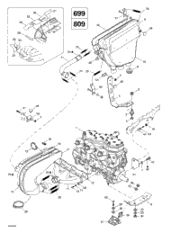 Engine Support And Muffler (699, 809)