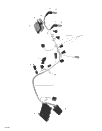 Engine Harness, Electronic Box, Ignition Coil
