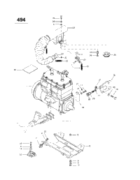 Engine Support And Muffler (494)