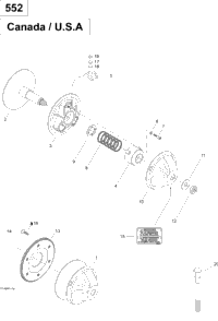 Drive Pulley 552, Can-Usa