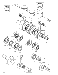 Crankshaft And Pistons (599, 699)