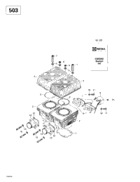 Cylinder, Exhaust Manifold (503)