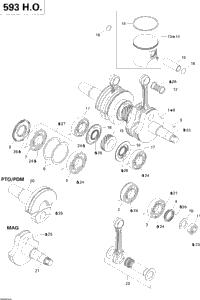 Crankshaft And Pistons 593Ho