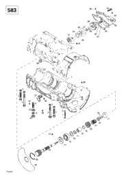 Crankcase, Rotary Valve, Water Pump (583)