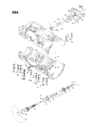 Crankcase, Rotary Valve, Water Pump (494)
