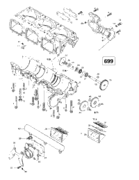 Crankcase, Reed Valve, Water Pump (699)