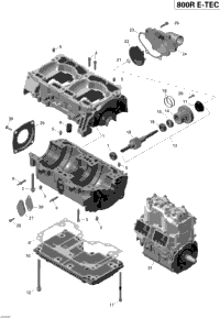 Crankcase And Water Pump - 800R E-Tec
