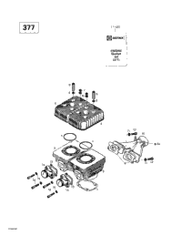 Cylinder, Exhaust Manifold (377)