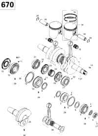 Crankshaft And Pistons 670