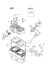 Cylinder, Exhaust Manifold (670)