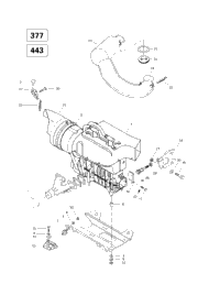 Engine Support And Muffler (377, 443)