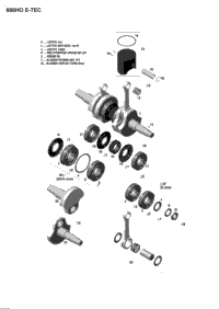 Crankshaft And Pistons - 600Ho E-Tec