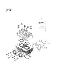 Cylinder, Intake Exhaust Manifold (377)