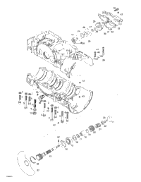Crankcase, Rotary Valve, Water Pump