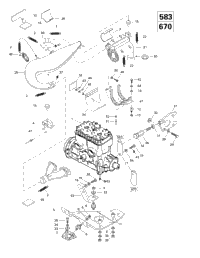 Engine Support And Muffler (583, 670)