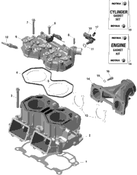 Rotax - Cylinder And Cylinder Head - Ski-Doo