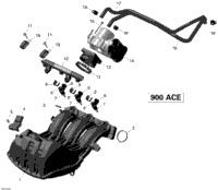 Air Intake Manifold And Throttle Body - 900 Ace