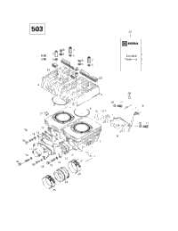 Cylinder, Exhaust Manifold (503)
