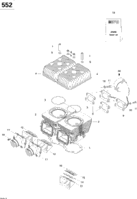 Cylinder, Exhaust Manifold (552)