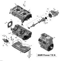 Crankcase, Water Pump And Oil Pump