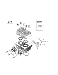 Cylinder, Intake Exhaust Manifold (377)