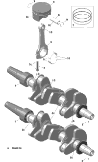 Crankshaft And Pistons 900 Ace